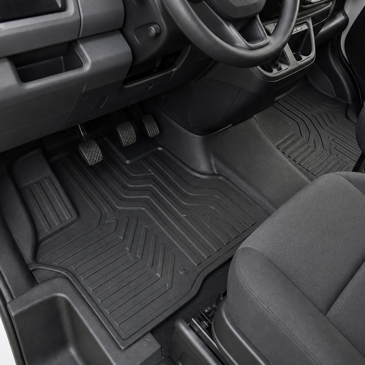 Fit for 2007-2011 Dodge Sprinter 1st Row Floor Mats, Fit Cargo Van Not fit Passenger Van or Crew Van